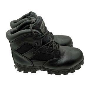 Rocky Mens Alpha Force F241318 Black Leather Lace Up Ankle Casual Work Boots 8 W